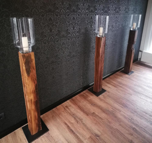 Stehlen mit Glasaufsatz